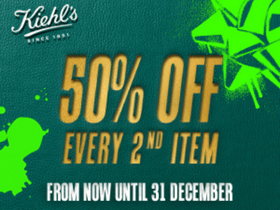Kiehl's Holiday Sale: Get Flat 50% OFF on Every Second Item
